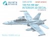Quinta Studio QDS-32156 F/A-18D late 3D-Printed & coloured Interior on decal paper (Academy) (Small version) 1/32